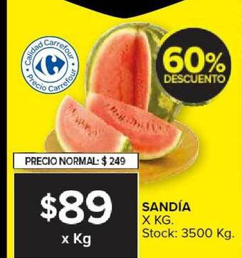 Carrefour Market Sandía 60% descuento oferta