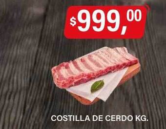 Supermercados Damesco Costilla de cerdo kg oferta