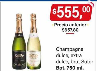 Supermercados Damesco Champagne dulce extra dulce brut suter oferta