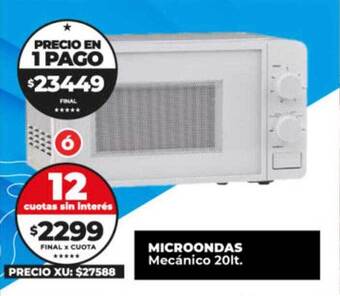 Supermayorista Vital Microondas mecánico 20lt oferta