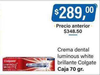 Supermercados Damesco Crema dental luminous white brillante colgate oferta