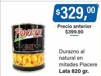 Supermercados Damesco Durazno al natural en mitades piacere oferta