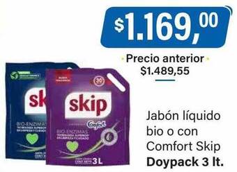 Supermercados Damesco Jabón liquido bio o con comfort skip oferta
