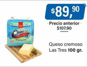 Supermercados Damesco Queso cremoso las tres oferta