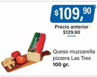 Supermercados Damesco Queso muzzarella pizzera las tres oferta