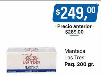 Supermercados Damesco Manteca las tres oferta