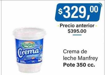 Supermercados Damesco Crema de leche manfrey oferta