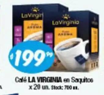 Cordiez La Virginia Café en Saquitos 20 un. oferta