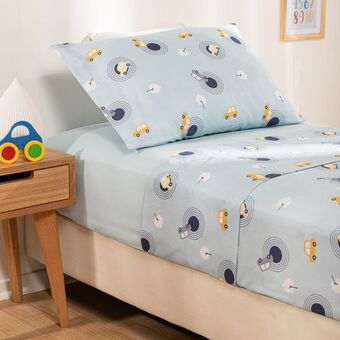 Arredo Juego de sábanas 1 plaza auto bosque oferta
