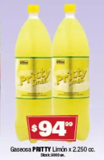 Cordiez Pritty Gaseosa Limón 2,250 cc. oferta