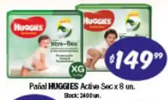 Cordiez Huggies Pañal Active Sec 8 un. oferta
