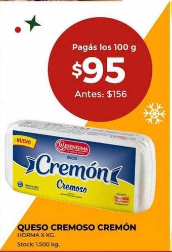 Super MAMI Queso cremoso cremón horma x kg oferta