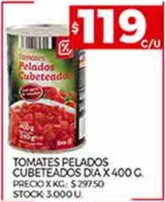Supermercados DIA Tomates pelados cubeteados dia oferta