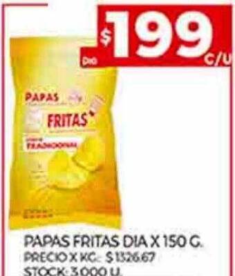 Supermercados DIA Papas fritas dia oferta