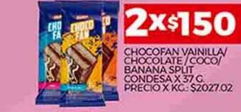 Supermercados DIA Chocofan vainilla chocolate coco banana split condesa oferta