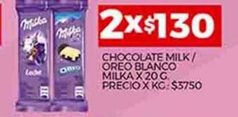 Supermercados DIA Chocolate milk oreo blanco milka oferta