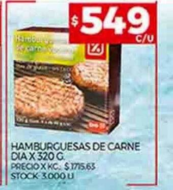 Supermercados DIA Hamburguesas de carne dia oferta