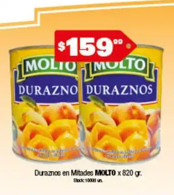 Cordiez Molto Duraznos en Mitades 820 gr. oferta