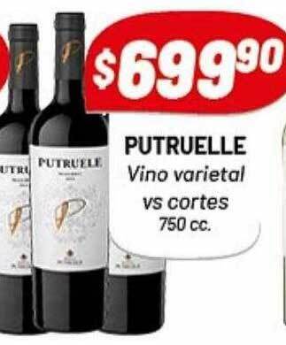 Almacor Putruelle vino varietal vs cortes 750 cc oferta