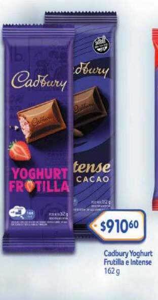 Cadbury yoghurt frutilla e intense