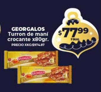 Supermayorista Vital Georgalos turron de maní crocante oferta