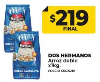 Supermayorista Vital Dos hermanos arroz doble oferta