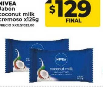 Supermayorista Vital Nivea jabón coconut milk cremoso oferta