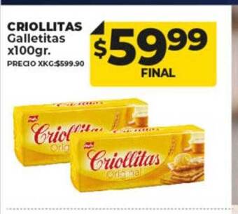 Supermayorista Vital Criollitas galletitas oferta