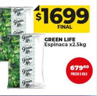 Supermayorista Vital Green life espinaca oferta