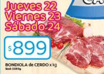 Cordiez Bondiola de cerdo oferta