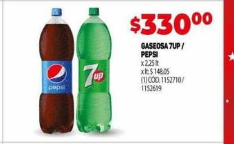 Makro Gaseosa 7up pepsi oferta