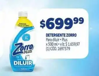 Makro Detergente zorro para diluir plus oferta