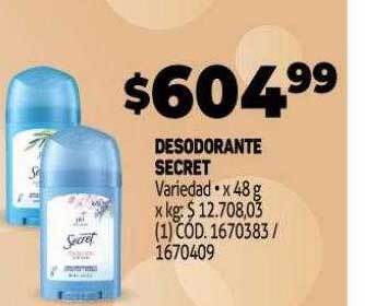 Makro Desodorante secret oferta
