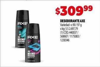 Makro Desodorante axe oferta