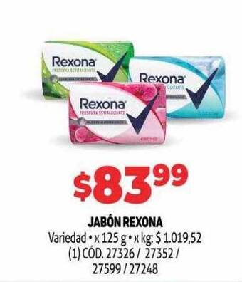 Makro Jabón rexona oferta