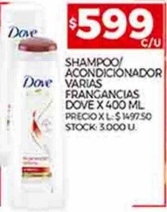 Supermercados DIA Shampoo acondicionador varias fragancias dove oferta
