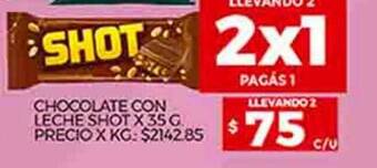 Supermercados DIA Chocolate con leche shot oferta
