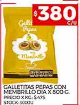 Supermercados DIA Galletitas pepas con membrillo dia oferta