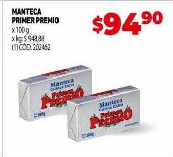 Makro Manteca primer premio oferta