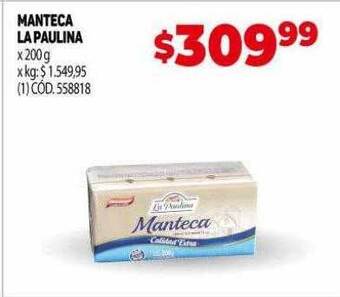 Makro Manteca la paulina oferta