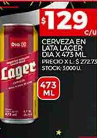Cerveza en lata lager dia
