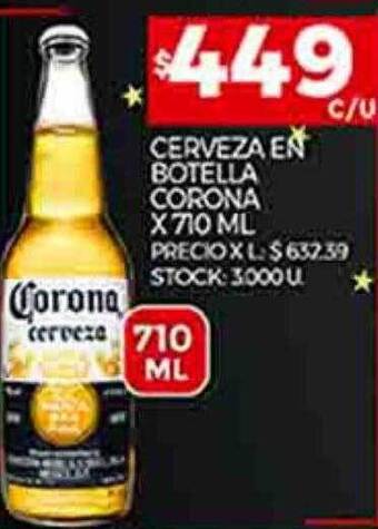 Supermercados DIA Cerveza en botella corona oferta