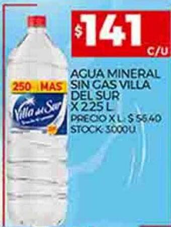 Supermercados DIA Agua mineral sin gas villa del sur oferta