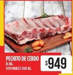 Supermercados Vea Pechito de cerdo el kg oferta