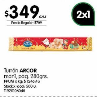 Jumbo Turrón arcor oferta