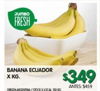 Jumbo Banana ecuador x kg oferta