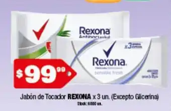 Cordiez Rexona Jabón de Tocador 3 un. (Excepto Glicerina) oferta