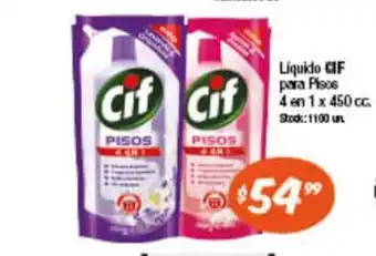 Cordiez Cif Líquido para Pisos 4 en. 1 x 450 cc. oferta
