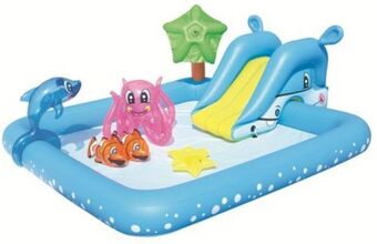 Frávega Pileta pelotero inflable juego tobogan bestway + accesorios oferta
