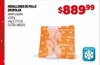 Makro Medallones de pollo grupolar oferta